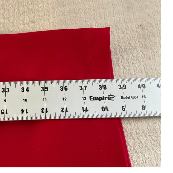 Calvin Klein Womens Red Mock Neck Bow Sheath Dress Office Siren Gold Zipper 12 - Picture 8 of 13